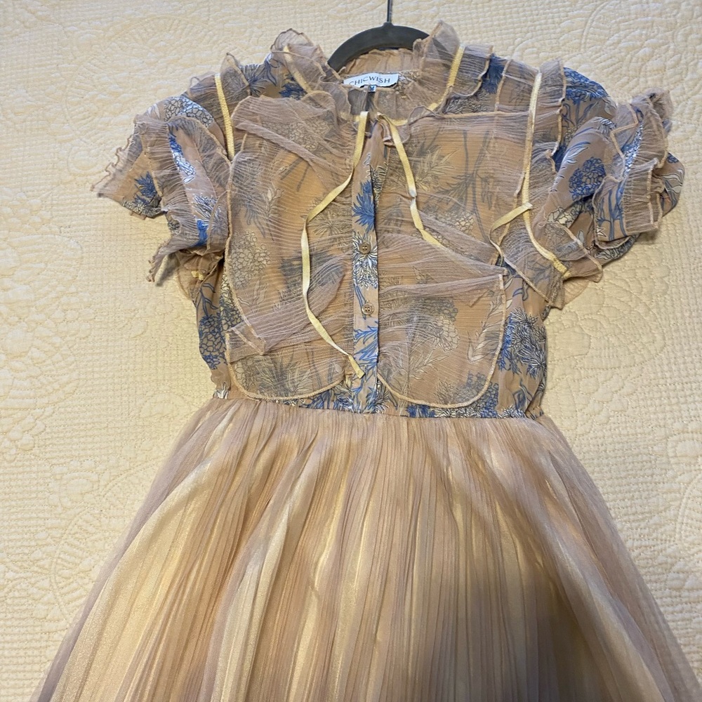 Chicwish dress light pink and blue - Picture 7 of 7